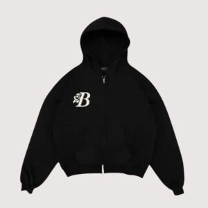 99 Based Antiq Logo Zip Black Hoodie