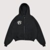 99 Based Antiq Logo Zip Hoodie Vintage Black