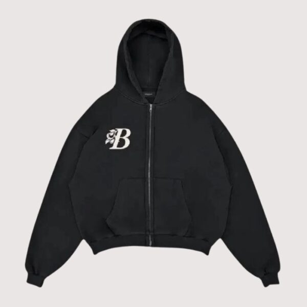 99 Based Antiq Logo Zip Hoodie Vintage Black