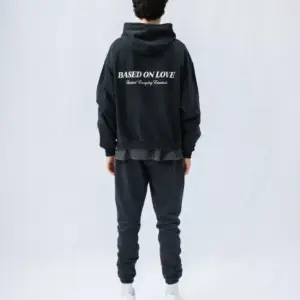 99 Based Antiq Logo Zip Hoodie Vintage Black
