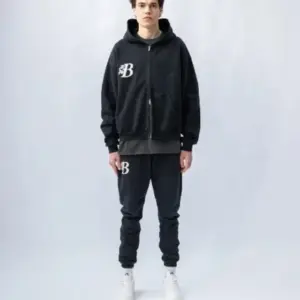 99 Based Antiq Logo Zip Hoodie Vintage Black