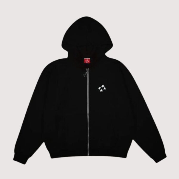 99 Based Zip Logo Black Hoodie