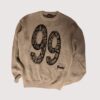 99based broken Knit Sweatshirt – Brown